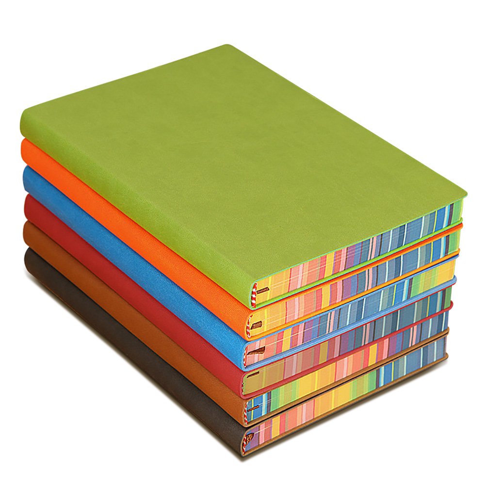 Zhi Jin B5 Thick Colorful Side Leather Notebook Journal Hardback Notepad Diary Portfolio For Travel School Office Blue