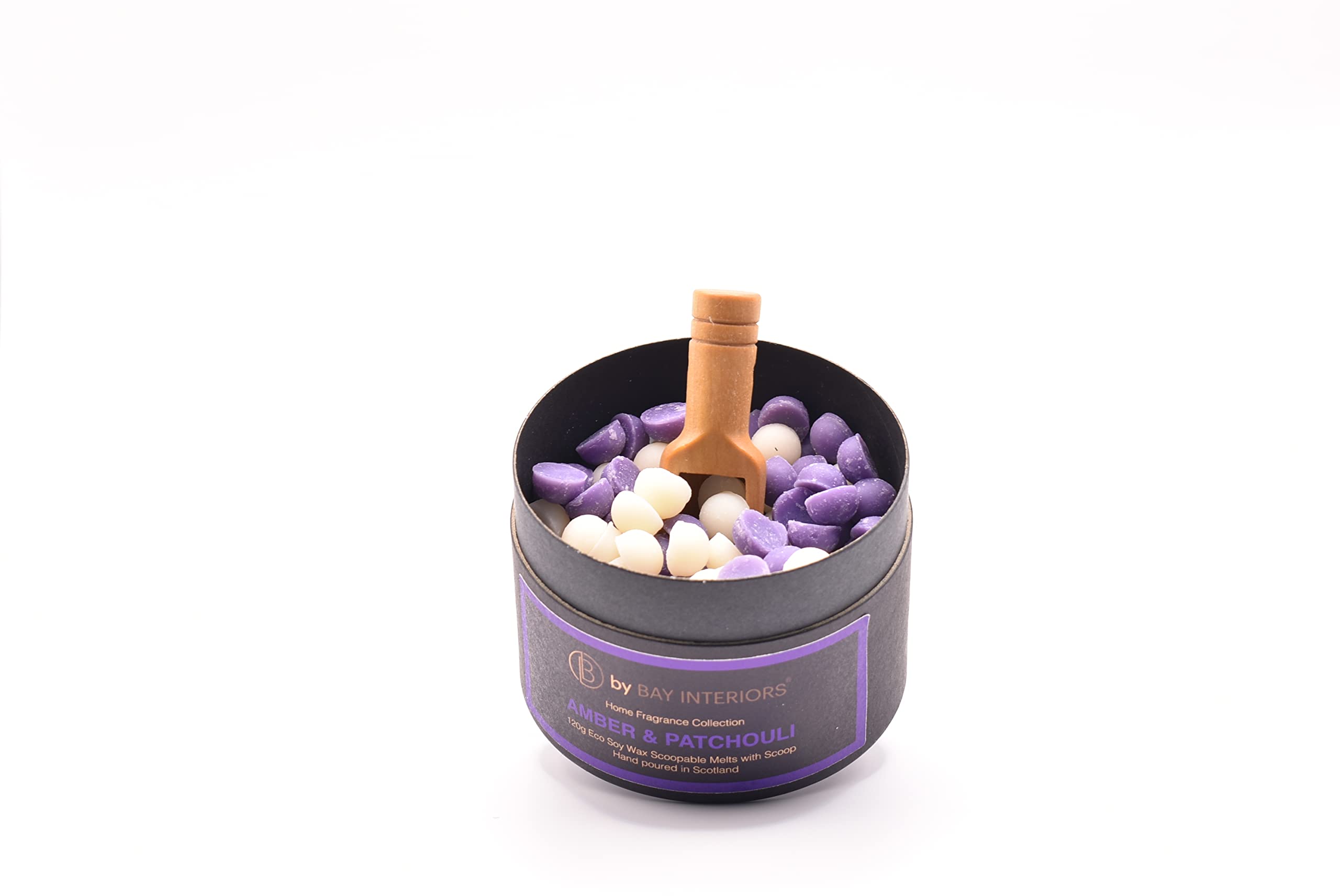 by Bay Interiors Eco Soy Wax Scoopable Melts Highly Scented Vegan No Plastic 120g (Amber & Patchouli)