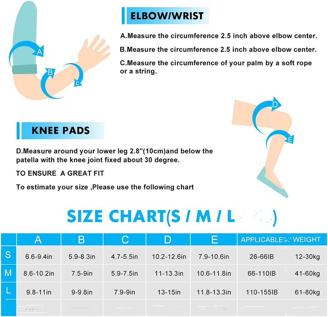   Protective Gear Set for Youth/Adult Knee Pads Elbow Pads Wrist Guards for Skateboarding Roller Skating Inline Skate Cycling Bike BMX Bicycle Scootering 6pcs  : Sports & Outdoors