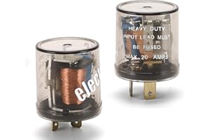 Ferianl 2PCS LED Flasher Relay, 2 Pin Electronic Turn Signal Light Blinker Flasher Relay, 12V 20 Amps Fixing Turn Signal Bulbs Flash, Universal for RV, SUV, Truck