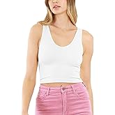 NIKIBIKI Women Seamless Reversible Ribbed Crop Top, Made in U.S.A, One Size