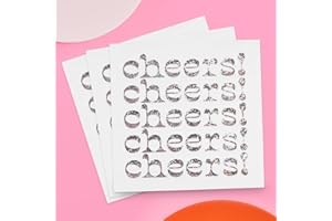xo, Fetti Iridescent Cheers Napkins - 3-ply, 50 pcs | Bachelorette Party Decorations, Disco Birthday Party Decor, Baby Shower Supplies, Bridal Tableware
