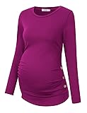 Coolmee Maternity Shirt Side Button and Ruched