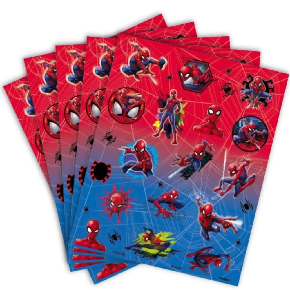 Unique Spider-Man Sticker Sheets [4 Sheets]