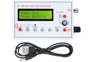 DEWIN Function Generator, FG‑100 DDS Function Generator Sine Frequency 1HZ‑500KHz Counter Signal Source Generator Meter, Power Supply DC3.5-10V