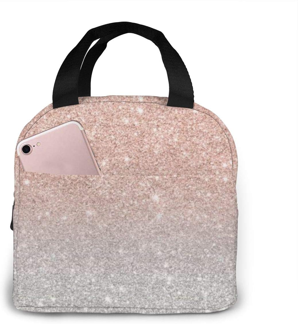 Modern trendy rose gold glitter ombre silver glitter