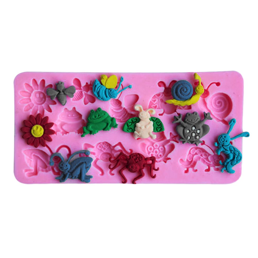 Napravi Rs Lennonsi 3d Moule En Silicone Pour Gateau Fondant Chocolat Bonbons Glacon Insectes Et Pudding Grenouille Abeille Escargot Araignee Moisissure Gateau Decor Outil Moules A Bonbons Et Chocolat Moules A Patisserie