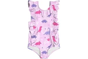 ALISISTER Toddler Little Girls Swimsuit Ruffle Bathing Suit One Piece Swimsuit Summer Swimwear 2-7 Years