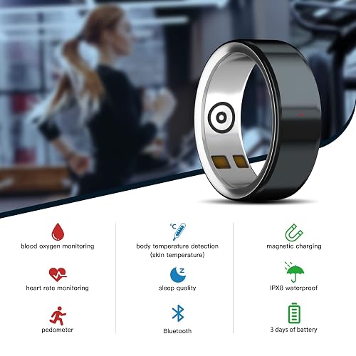 Fitness Tracker Ring With Blood Oxygen Monitor Smart Ring Fitness ...