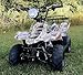 110cc ATV for kids youth children small ATV 4 Wheeler Gas ATV Quad LED lights Matching Rims (Camo color)