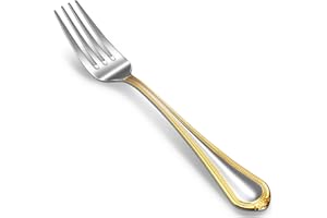 KEAWELL Pearl Edge 4-Piece Premium Fork Set, 18/10 Stainless Steel, Fine Silverware Forks with Mirror Finish and Exquisite Cr