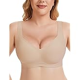 Gailife Womens Wireless V Mesh Comfortable Bra Seamless Bralette Push Up Bras No Underwire Supportive Tshirt Everyday Bras