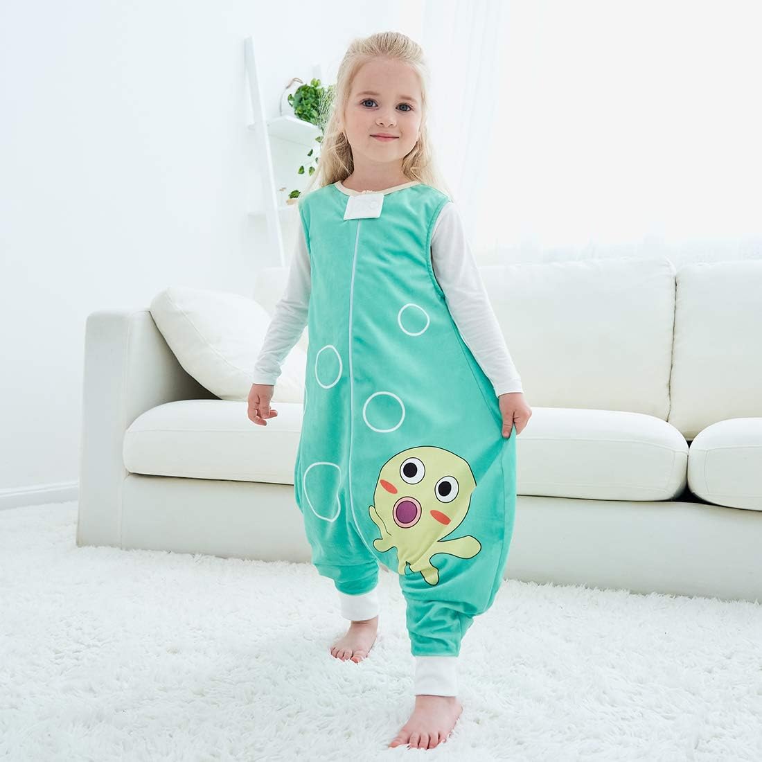 Happy Cherry Gigoteuse Avec Jambes Bebe 1 6 Ans Gigoteuse Sas De Couchage Bebe Unisexe Toutes Saisons Grenouillere Sans Manche Surpyjama Combinaison Bebe Grenouillere Garcon Fille 6 Motif Bebe Fille 0 24m Bodys Et