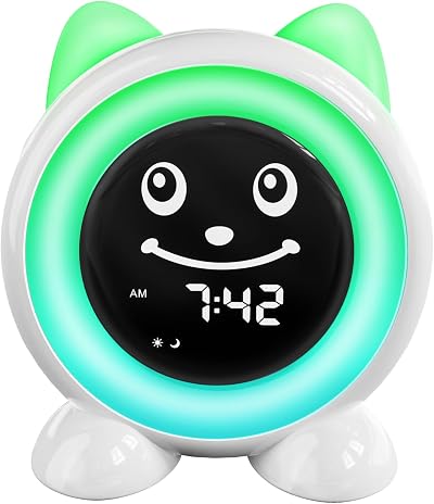 I CODE Time to Wake Kids Alarm Clock with Night Light Nap Timer for 2-10 Years