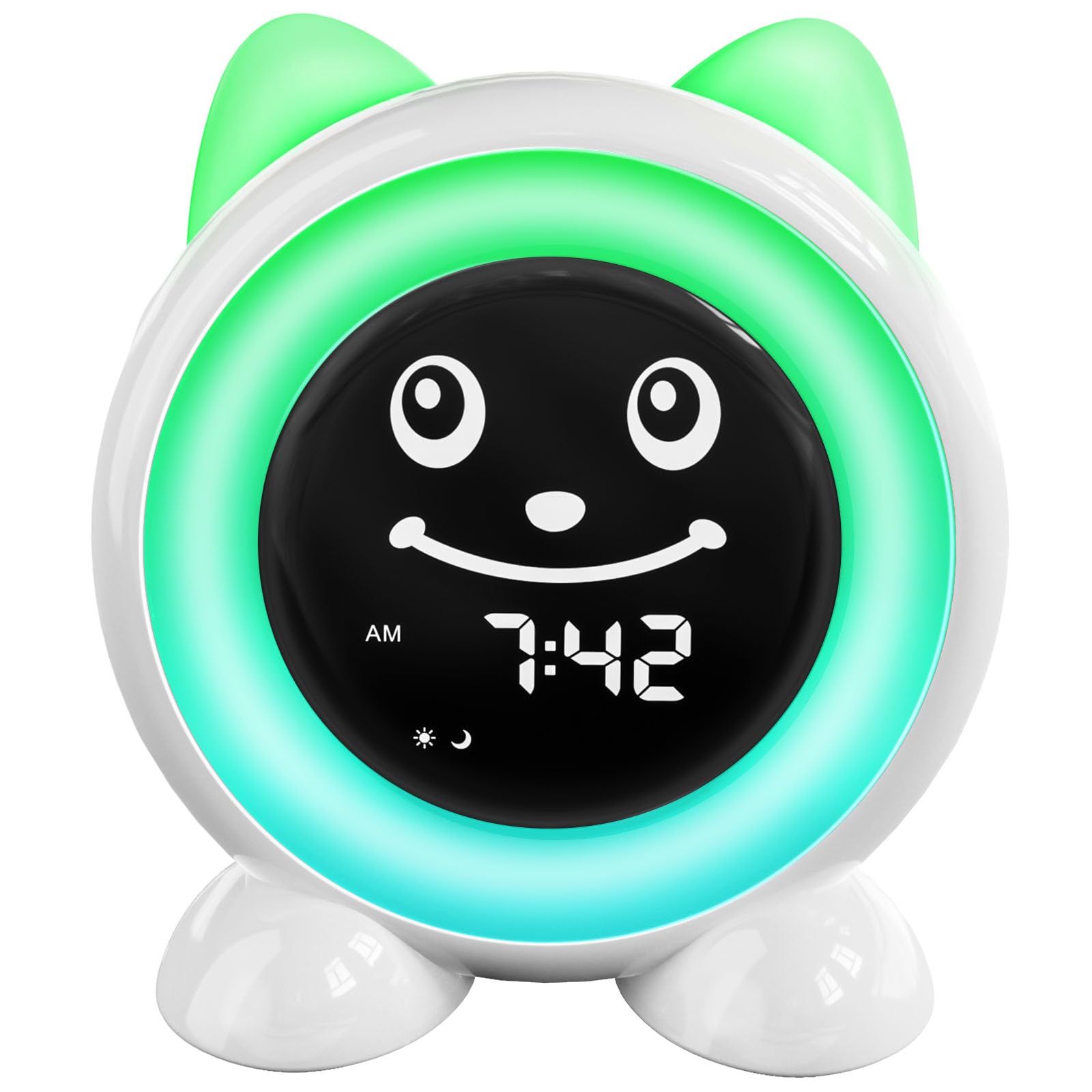 I·CODE Time to Wake Kids Alarm Clock, Toddler Sleep Training Clock with Night Light & Nap Timer,Gift for 2-10 Years Old Children Boys Girls