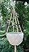 Macrame Plant Hanger Hanging Planter Indoor Outdoor Cotton & Jute 4 Legs 48 Inches,Fits Round & Square Pots 10 inches Without The Pot (Cotton) (1, Beige)