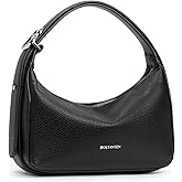 BOSTANTEN Small Black Purse for Women, Vegan Leather Handbag, Trendy Shoulder Bag with Adjustable Strap