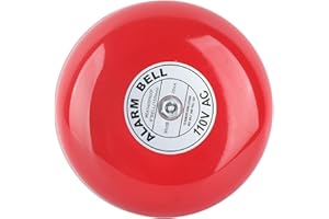 THINCOL Fire Alarm Bell, CB-6B 95dB Electric Alarm Bell 150mm / 5.9in Ringing Bell Security Alarm Bell for School Home Factory Loud Doorbell Alarm Multi Purpose Bell(AC 110V)