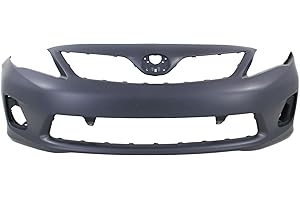 Garage-Pro Front Bumper Cover Compatible with Toyota Corolla 2011-2013, Base/CE/LE Models, North America Built Vehicles, Primed