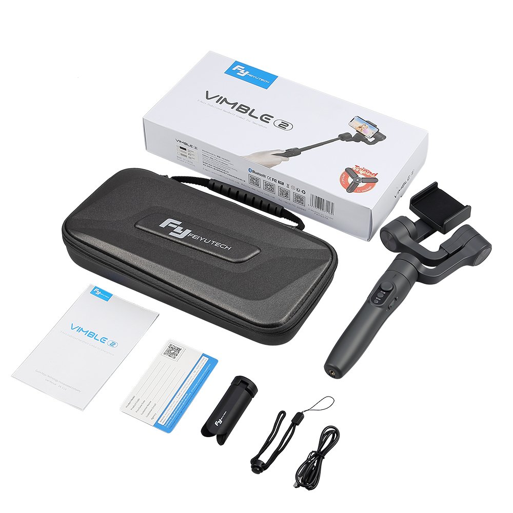 Feiyu Vimble 2 Stabilizzatore Gimbal a 3 Assi per Smartphone, iPhone, Action Cam, e Tutte le Videocamere di GoPro