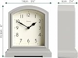 Jones Clocks Tavern Mantel Clock Small Modern Arch Grey Quartz view 4