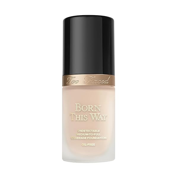 TOO FACED BORN THIS WAY NATURAL FINISH LONGWEAR LIQUID FOUNDATION | MEDIUM-TO-FULL COVERAGE | HYDRATING + OIL FREE, 1 FL OZ, SNOW