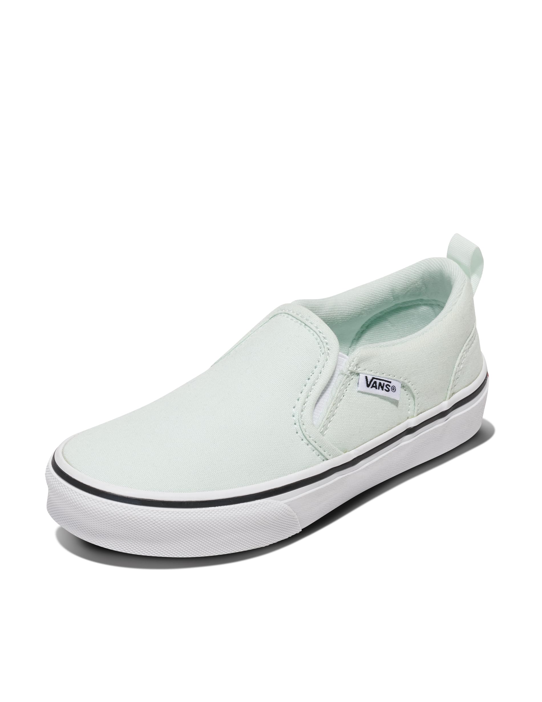 Photo 1 of Vans Missy Asher Slip-On Shoe | Girls' Sneakers for Everyday Wear, Walking, School & Fashion, Canvas Hint of Mint, 2