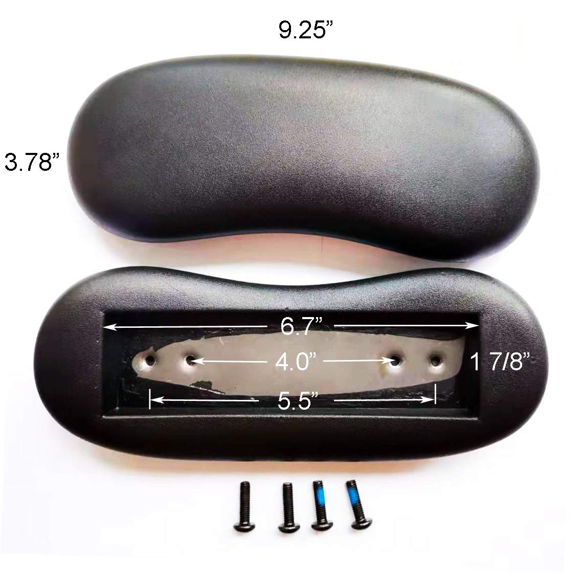 Set Of 2 Replacement Office Chair Armrest Arm Pads Caps Kidney Shaped Office Products Furniture Accessories Rapidinfrastrukturcom