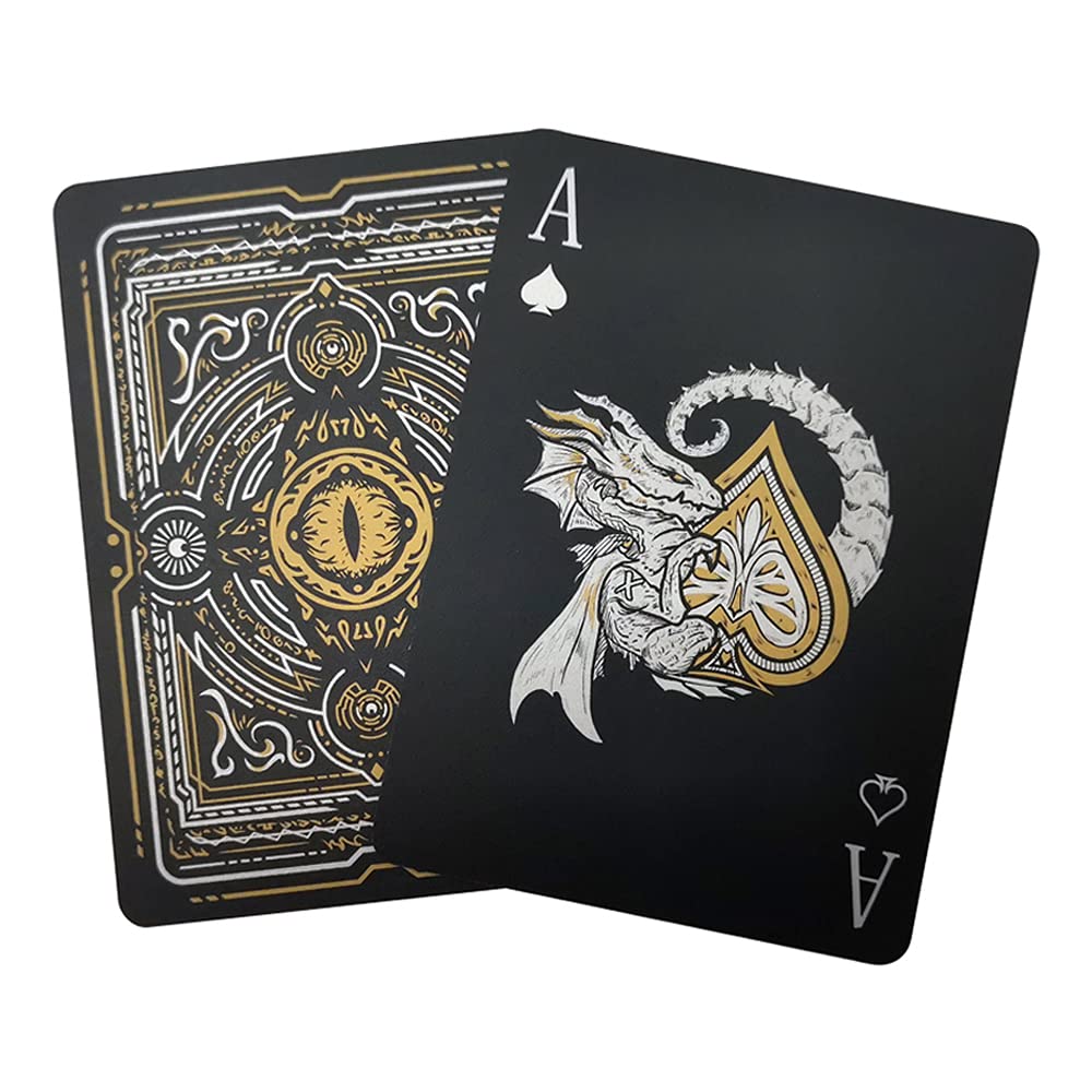 ACELION Waterproof Plastic Playing Cards, Deck of Cards, Gift Poker Cards (Dragon) — image 1