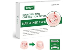 Truey Titanium Alloy Silicone Ingrown Toenail Treatment, Nail Correction Patch, Ingrown Toenail Corrector, Applicable for Any