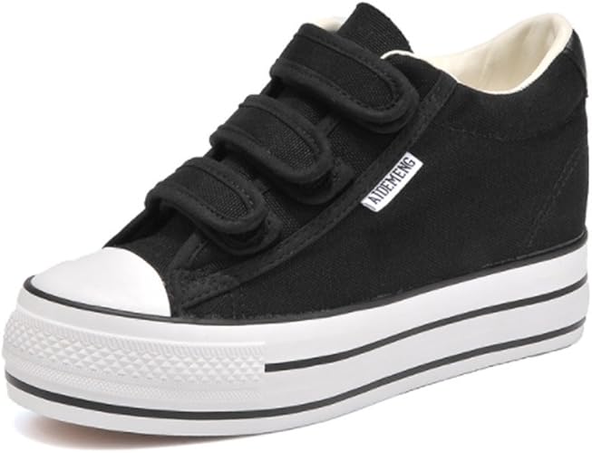 Amazon Cozy Maker C M スニーカー ローカット キャンバス 厚底スニーカー スリッポン カジュアルシューズ 運動靴 インヒール マジックテープ レディース 女の子 軽量 旅行 無地 フラットシューズ スニーカー