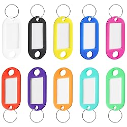 STEFORD Key Tags with Labels, 50 PCS Plastic Key