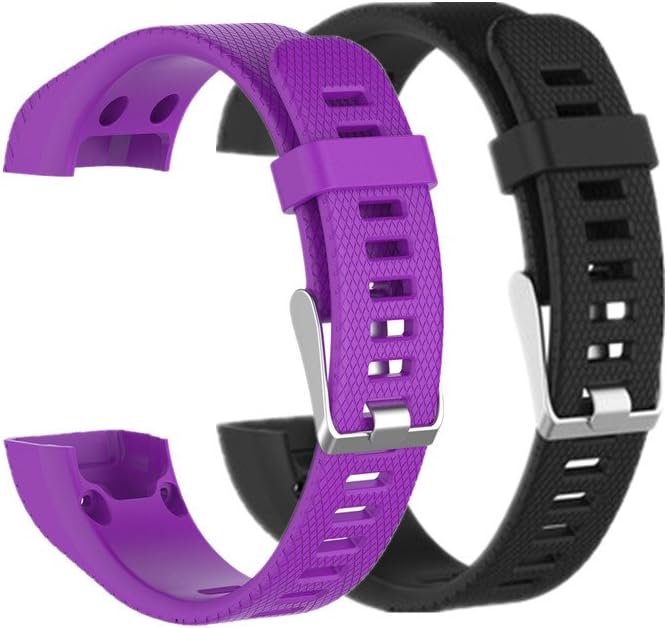 Muovrto Watch Strap for Garmin Approach X40/X10, Silicone Replacement Sport Band Watch Band Strap for Garmin Vivosmart HR Plus - Image 3
