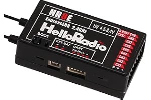SPEEDY BEE HelloRadio HR8E ELRS PWM Receiver: 2.4GHz 9Ch ExpressLRS Receiver Nano Module for Fixed Wing RC Vehicles by Speedybee