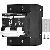 DC Circuit Breaker 36V to 250V Large Current Max 150A Black Color DIN Rail Mounting 2 Poles Thermomagnetic Short Circuit Overload Protector Solar Panel Battery Switchs (150A)