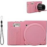 Case for Panasonic LUMIX ZS99 Camera, Soft Silicone Camera Protective Cover for Panasonic LUMIX ZS99, Anti-Scratch, Slim Fit, Lightweight (Pink)