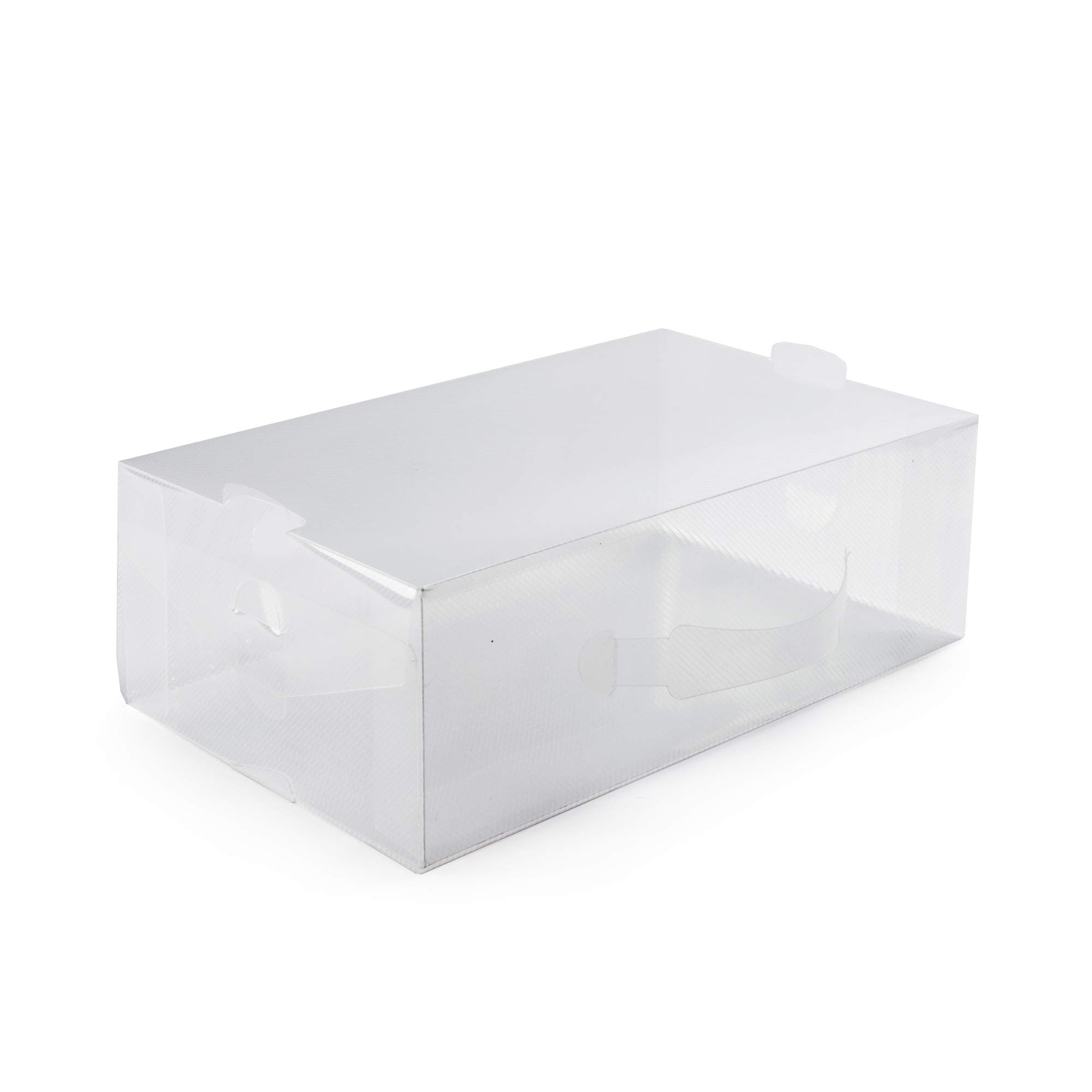 Compactor Medium Transparent Shoe Storage Box with Handle, Foldable, Polypropylene, Transparent, Article RAN5961