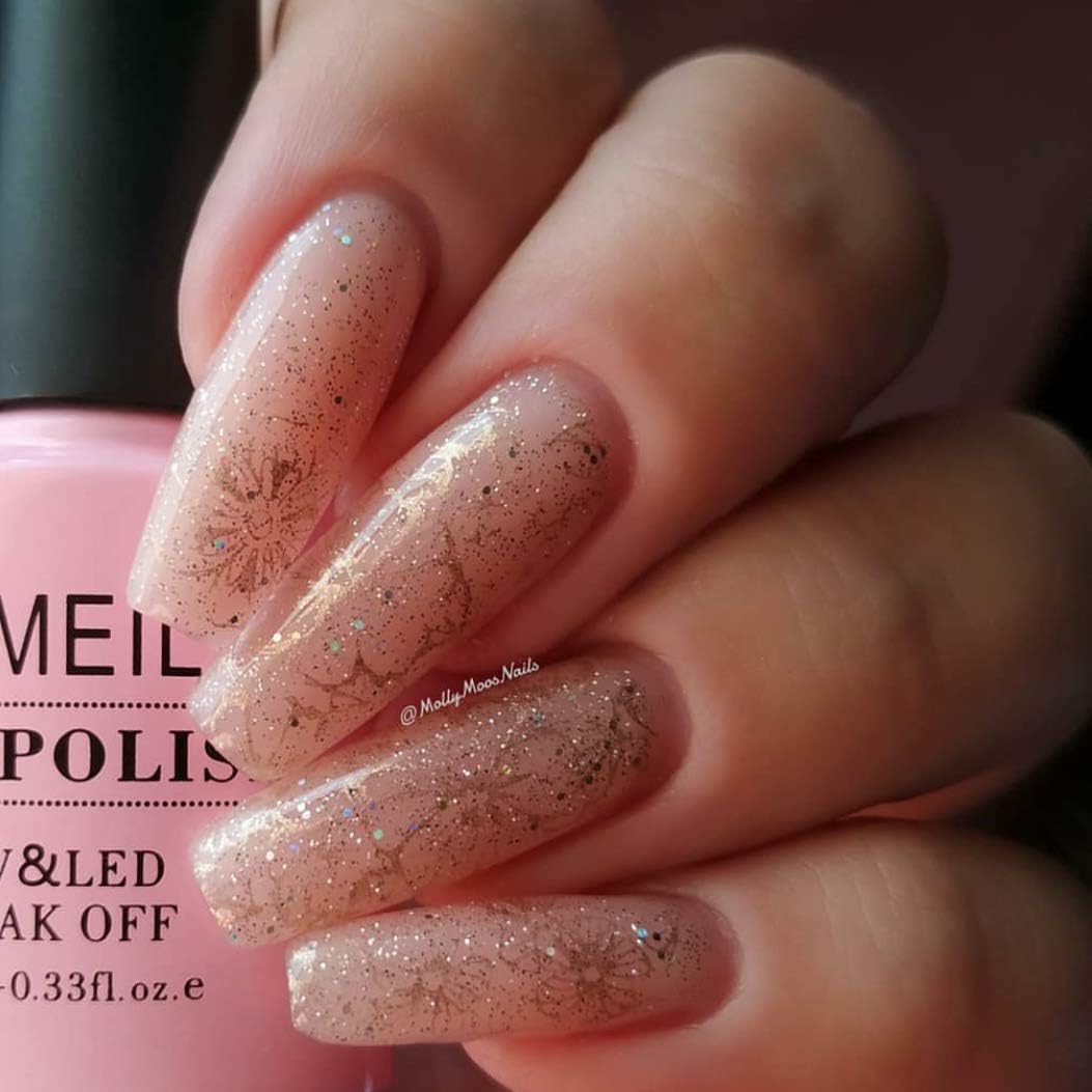 AIMEILI Soak Off UV LED Gel Nail Polish - Nude Soft Pink (036) 10ml, GP036, 10 ml (Pack of 1) - Image 4