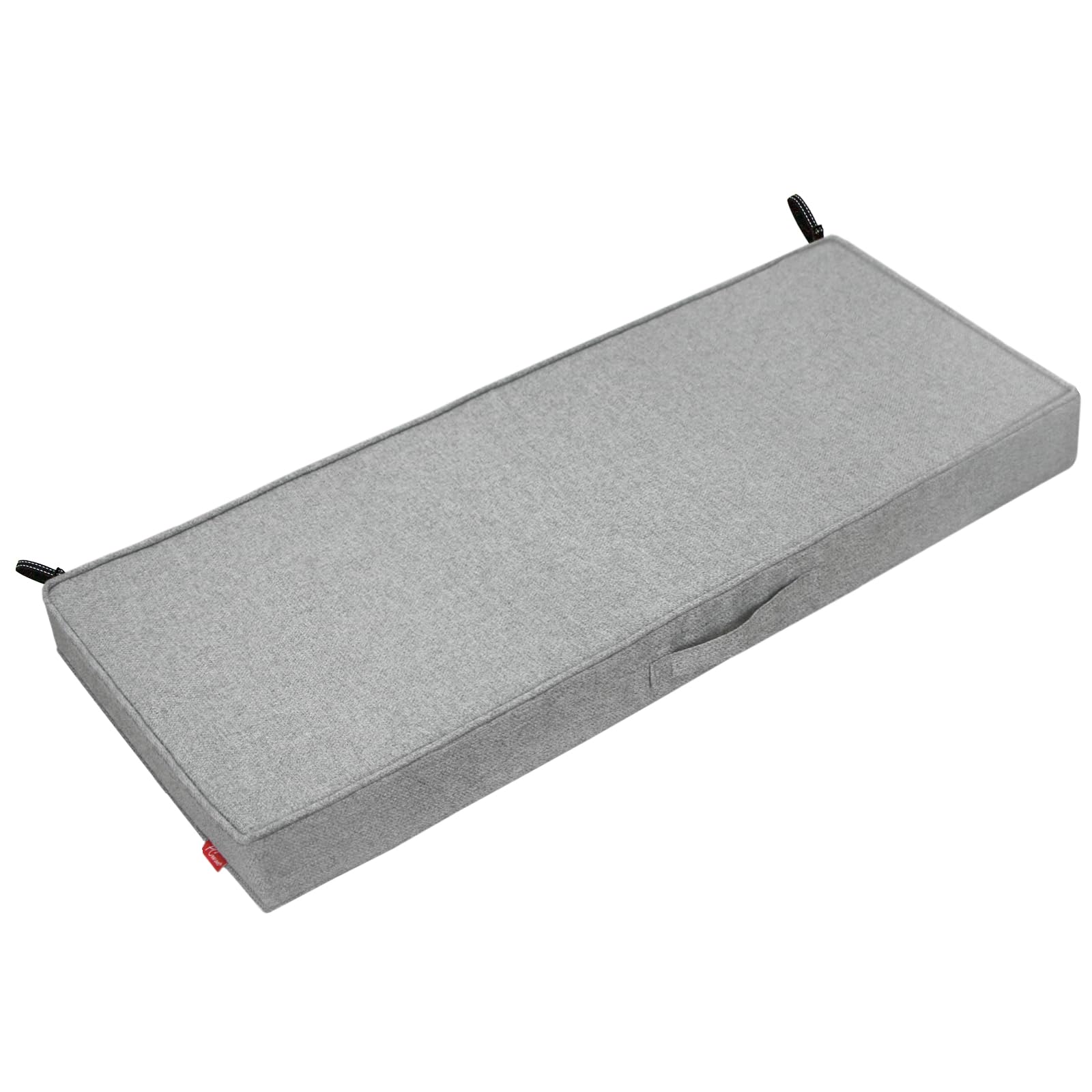 Photo 1 of Pcinfuns Outdoor Bench Cushion,Water-Resistant,Comfortable & Durable Cushions for Garden Patio,Pads with Handle and Adjustable Straps,48 x 18 x 3 Inch,Light Linen Gray