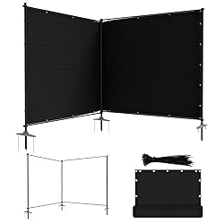 ECOOPTS 6'Hx10'L Privacy Fence Set with Poles and