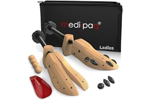 Medipaq 2 Premium Pine Shoe Stretchers - 4 Way Stretching with Free Accessory Kit