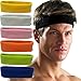 fishidea Headbands for Men and Women 7 PCS Sports Thick Cotton and Fiber Yoga Headband