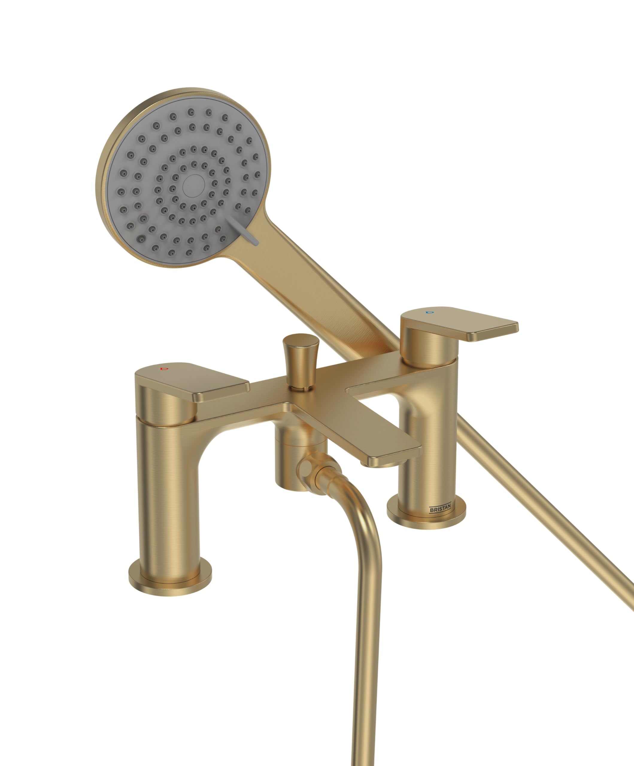 Bristan FRM BSM BB Frammento Bath Shower Mixer 2 Hole, Brushed Brass