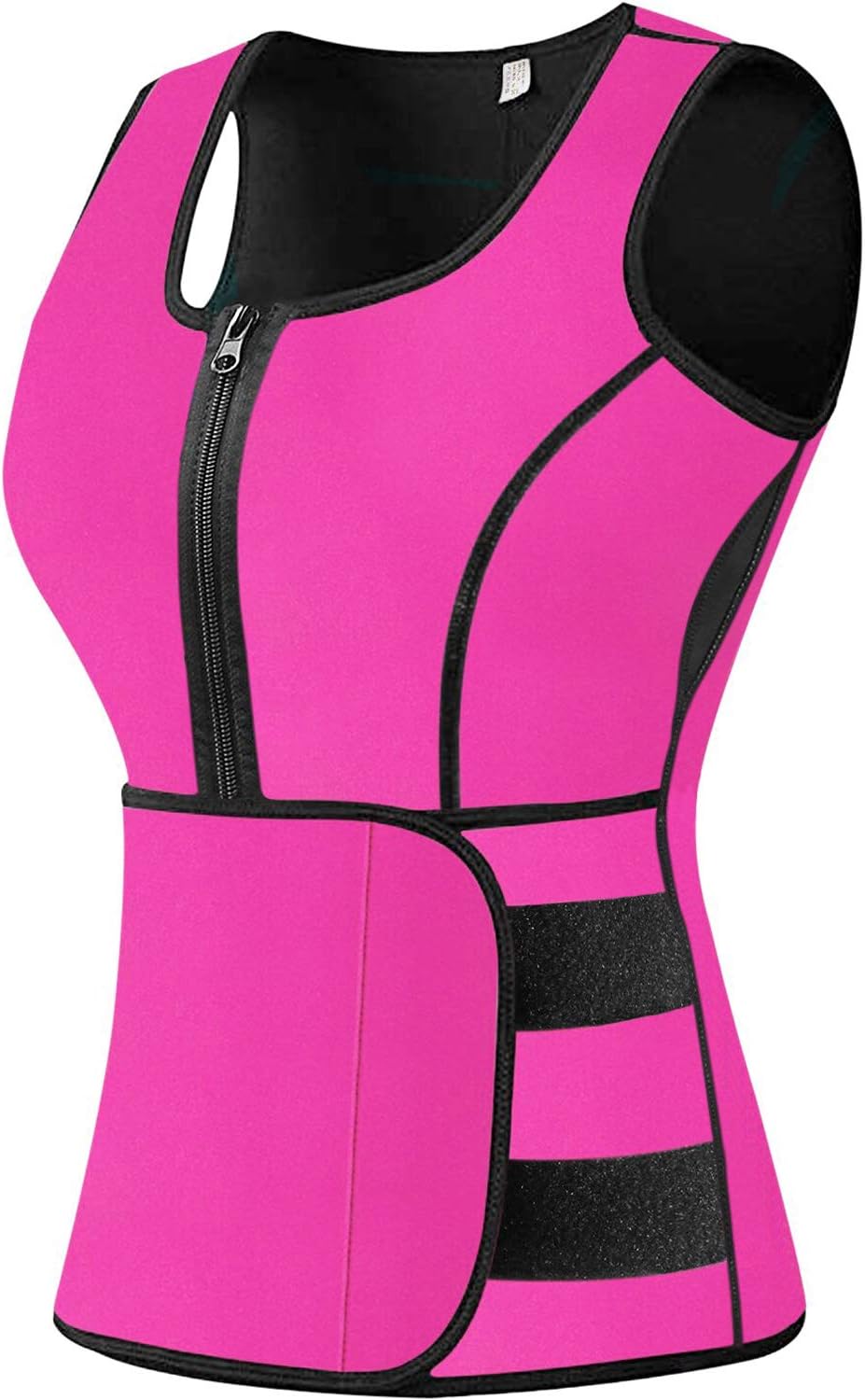 Sweat Vest Waist Trainer for Women Weight Loss Neoprene Sauna Slimming Vest with Adjustable Waist Trimmer Belt