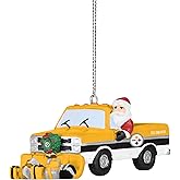 FOCO NFL Snow Plow Holiday Christmas Tree Ornament (Pittsburgh Steelers)