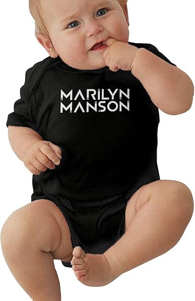 Amazon Com Gaohaifeng8 Marilyn Manson Baby Romper Comfortable Baby Baby Suit Black Clothing