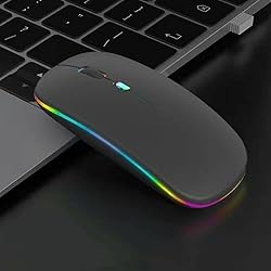 Wireless Bluetooth Mouse,LED Dual Mode Rechargeable