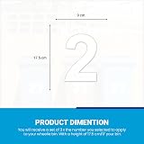 Rubigo 3 x Bin Numbers for Wheelie Bins 0-99 A-D 17.5cm Weatherproof Vinyl view 4
