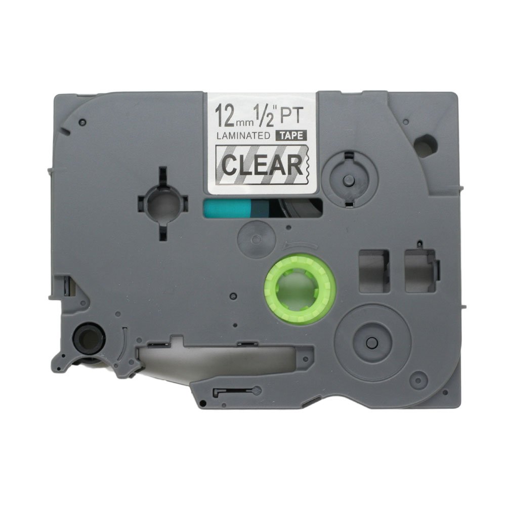 BROVACS 1 Pack Black on Clear Label Tape Compatible for Brother P-Touch TZ 131 TZe 131 12mm 1/2" OPA1113