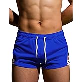 Mens Athletic Workout Shorts with 3" Inseam,Large Split and no Lining.